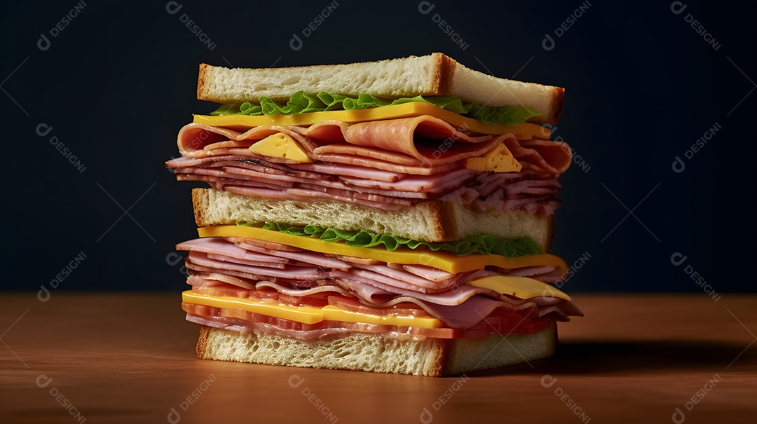 Prato Com Sanduíche Cortado