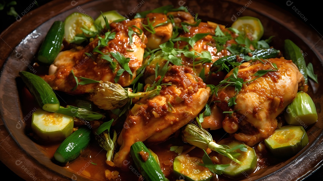 Prato De Coxa De Frango Com Quiabo