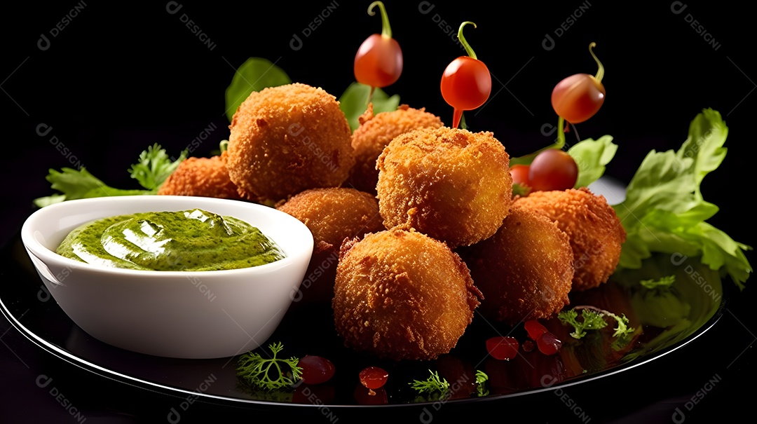 Bolinhos De Siri e Molho