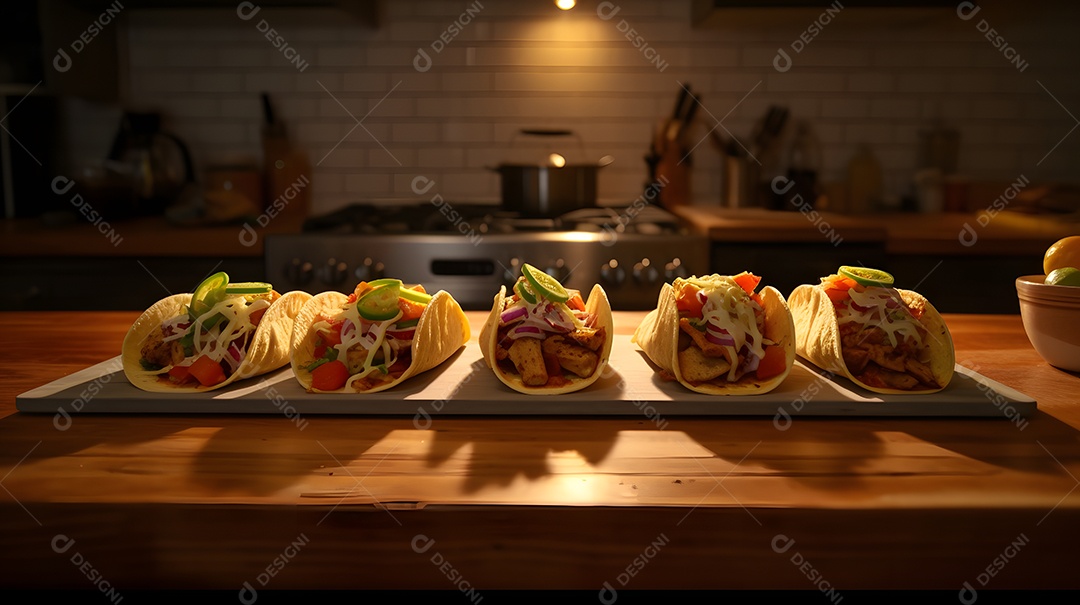 Prato De Comida De Tacos Mexicanos