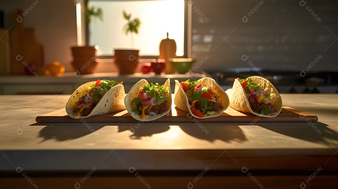 Prato De Comida De Tacos Mexicanos