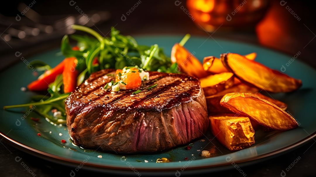Prato De Bife Grelhado e Outros Acompanhamentos