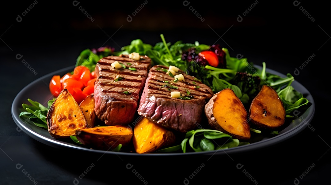 Prato De Bife Grelhado e Outros Acompanhamentos