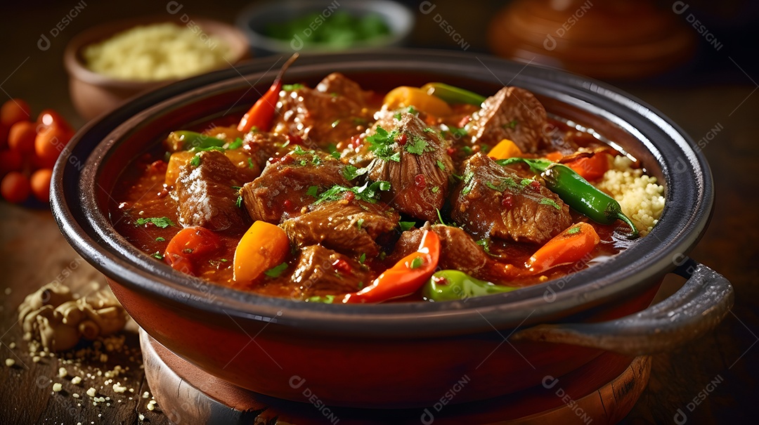 Prato De Comida Cozido De Carne