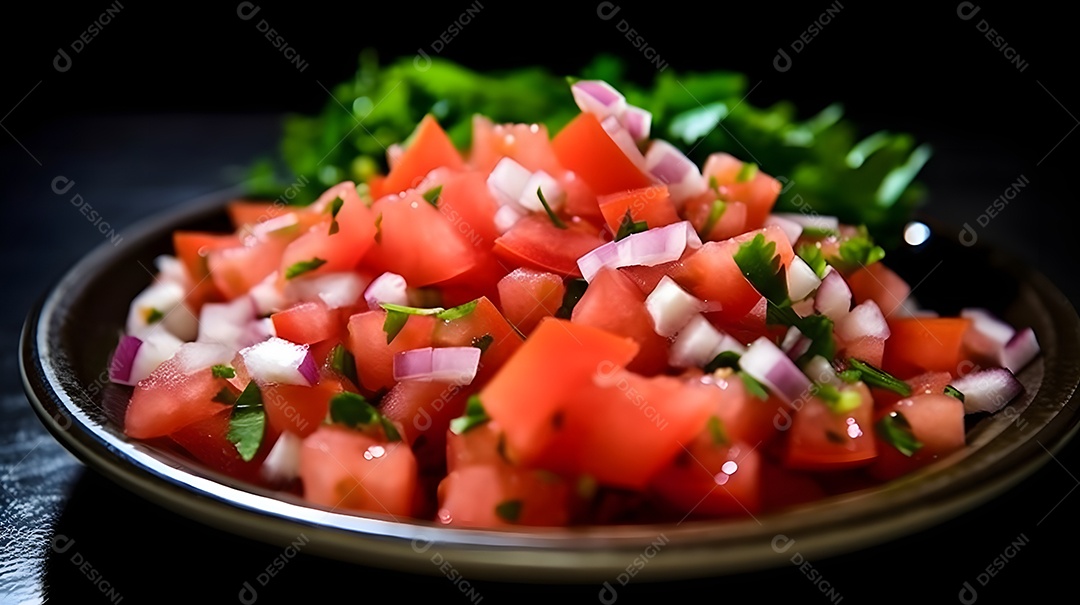 Prato De Comida Pico De Gallo
