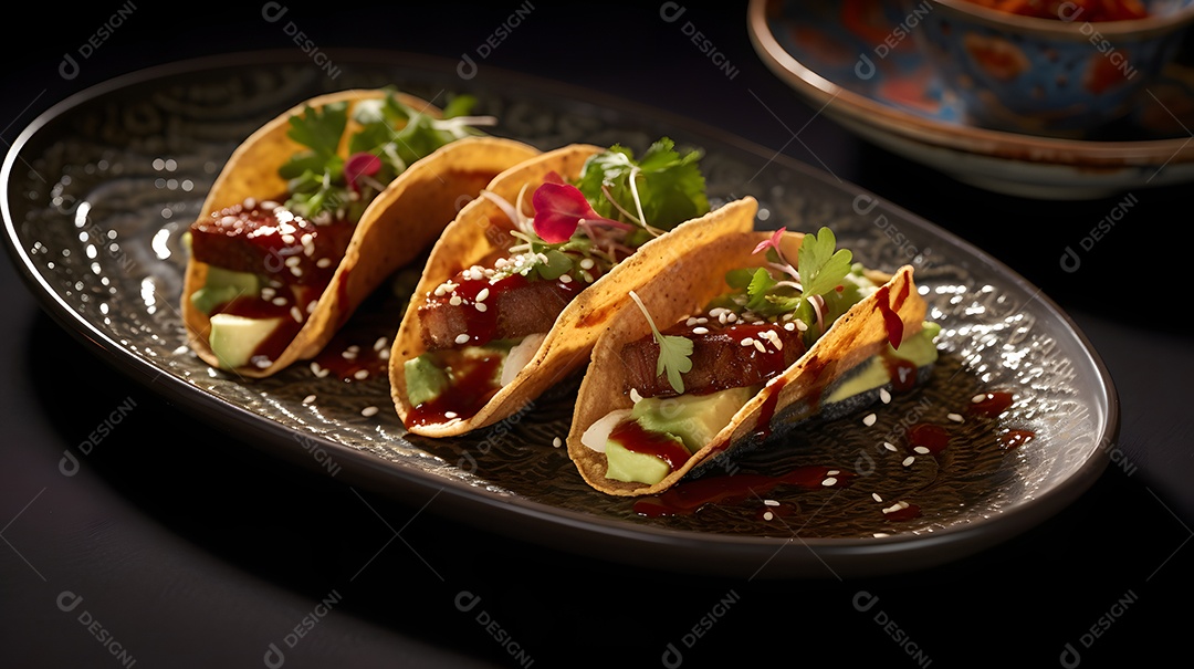Prato De Comida De Tacos Mexicanos