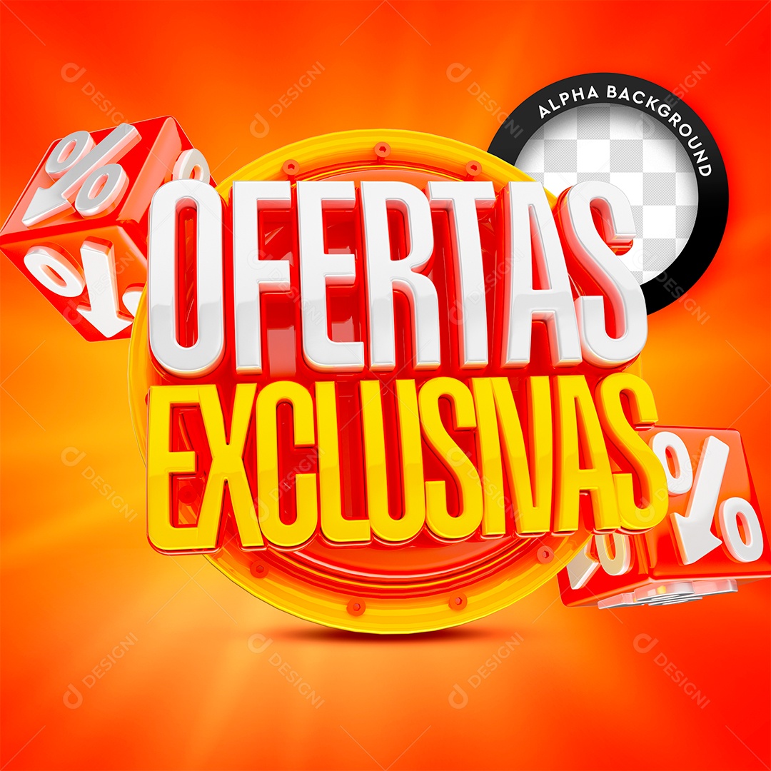 Ofertas Exclusivas Selo 3D Para Composição PSD
