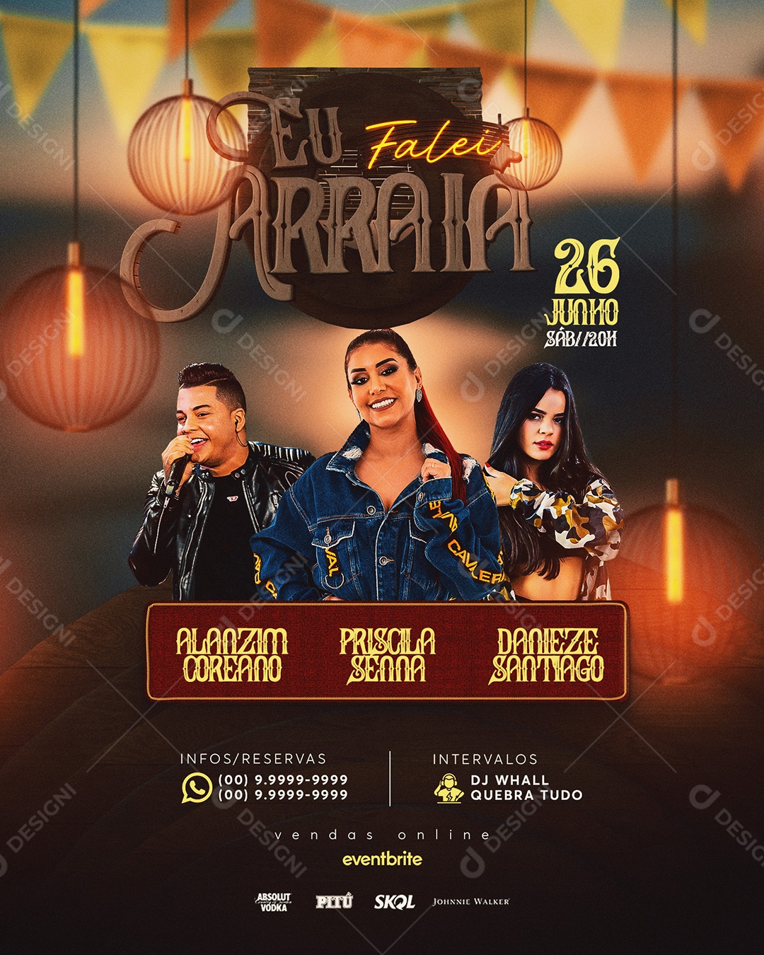 Story Show Eu Falei Arraiá Fleyer Social Media PSD Editável