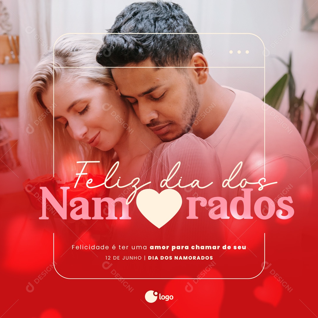 Feliz Dia Dos Namorados 12 de Junho Social Media PSD Editável
