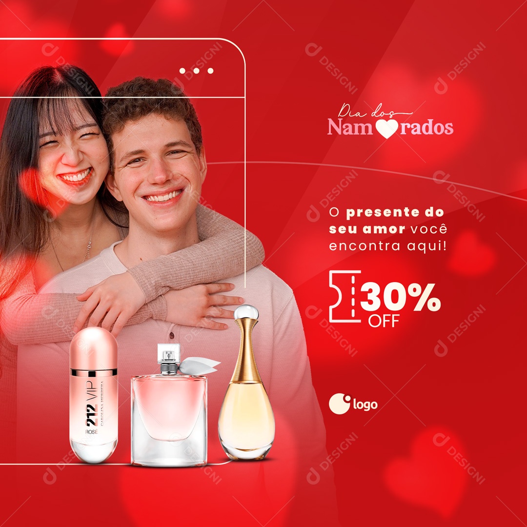 Dia Dos Namorados 12 de Junho Social Media PSD Editável