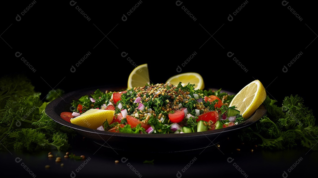 Feijão tropeiro sobre tigela em uma mesa de restaurante