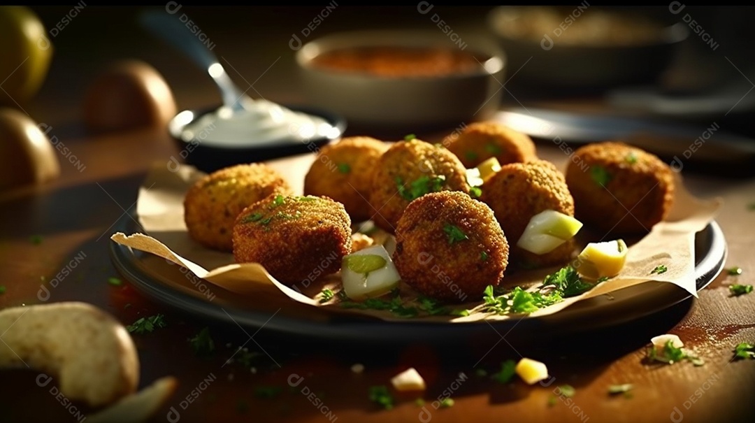 Bolinhos saborosos sobre uma mesa de panificadora