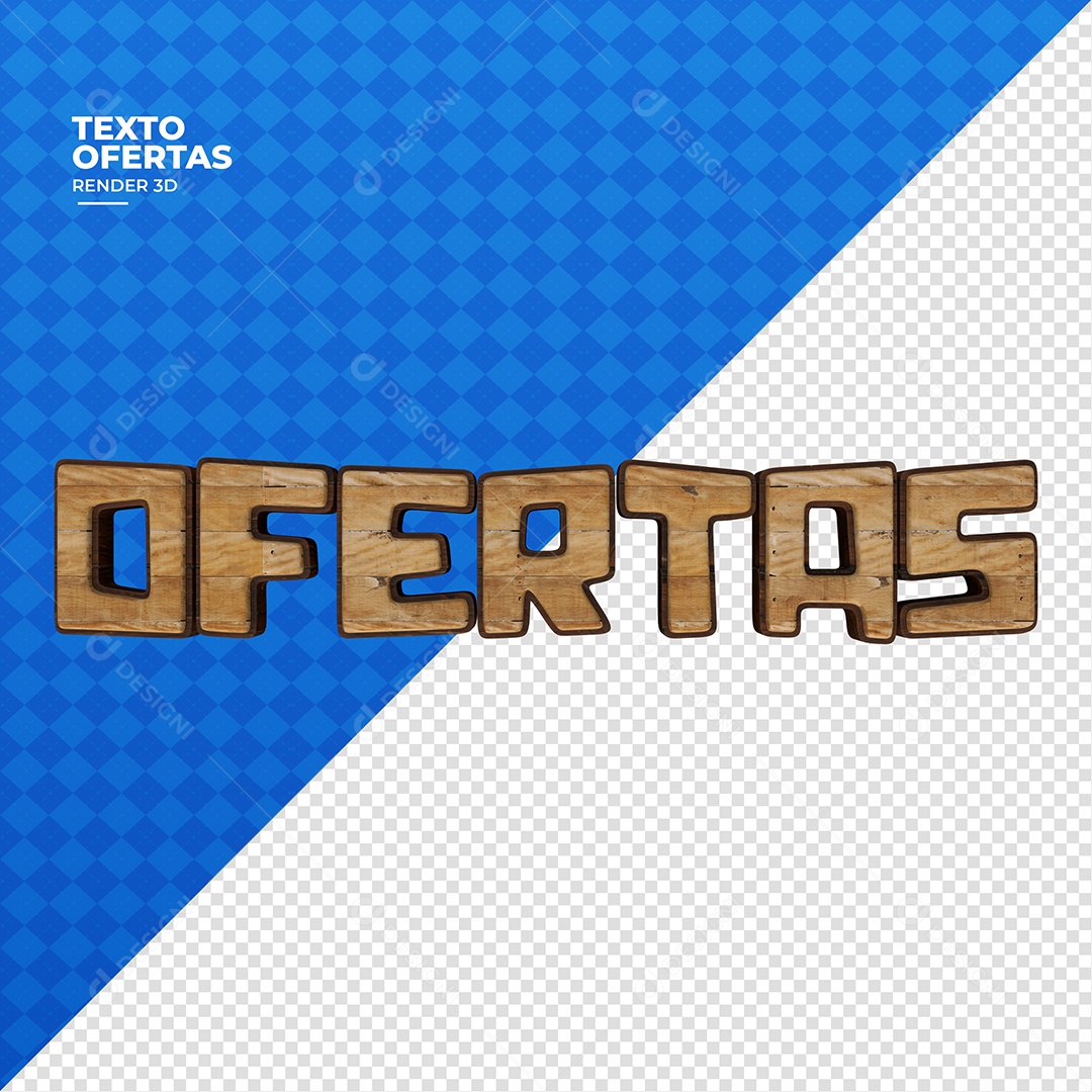 Texto 3D Ofertas Para Composição PSD