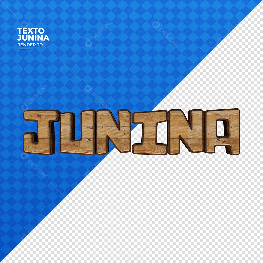 Texto 3D Junina Para Composição PSD