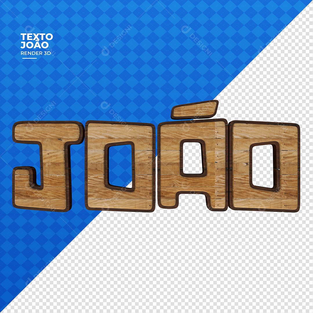 Texto 3D João Para Composição PSD