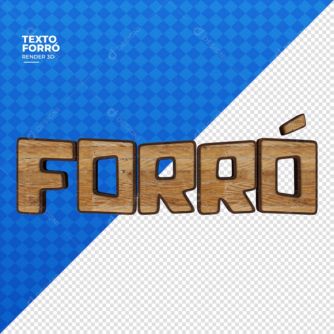 Texto 3D Forró Para Composição PSD