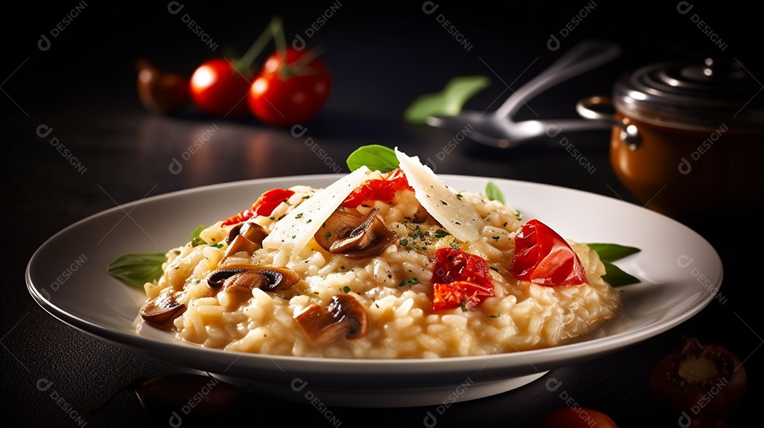 Prato de comida sobre uma mesa de restaurante