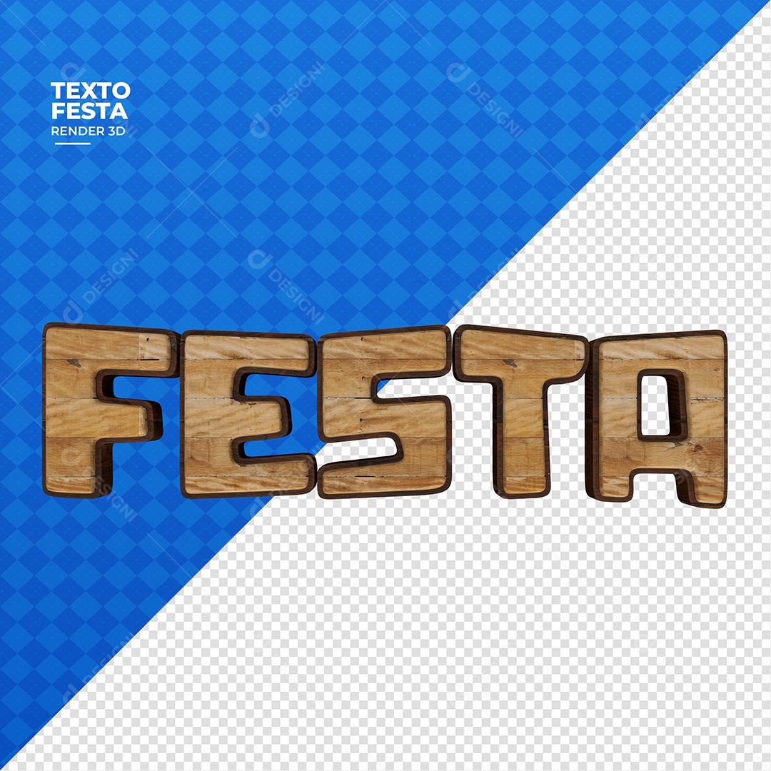 Texto 3D Festa Para Composição PSD
