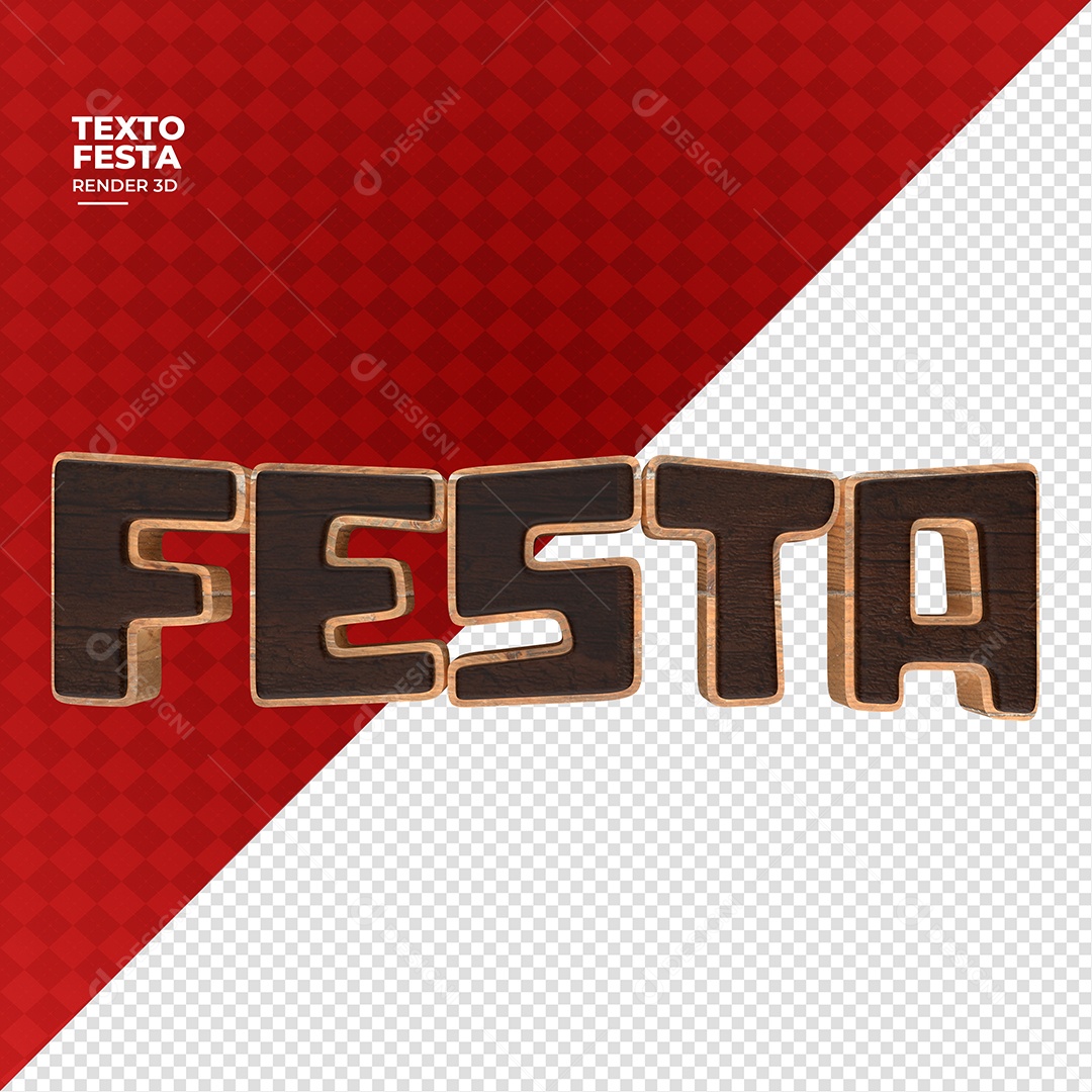 Texto 3D Festa Para Composição PSD