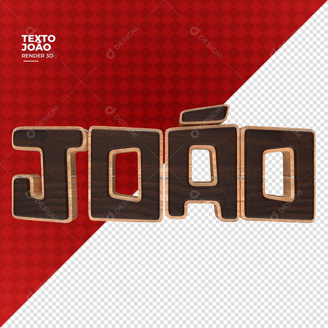 Texto 3D João Para Composição PSD