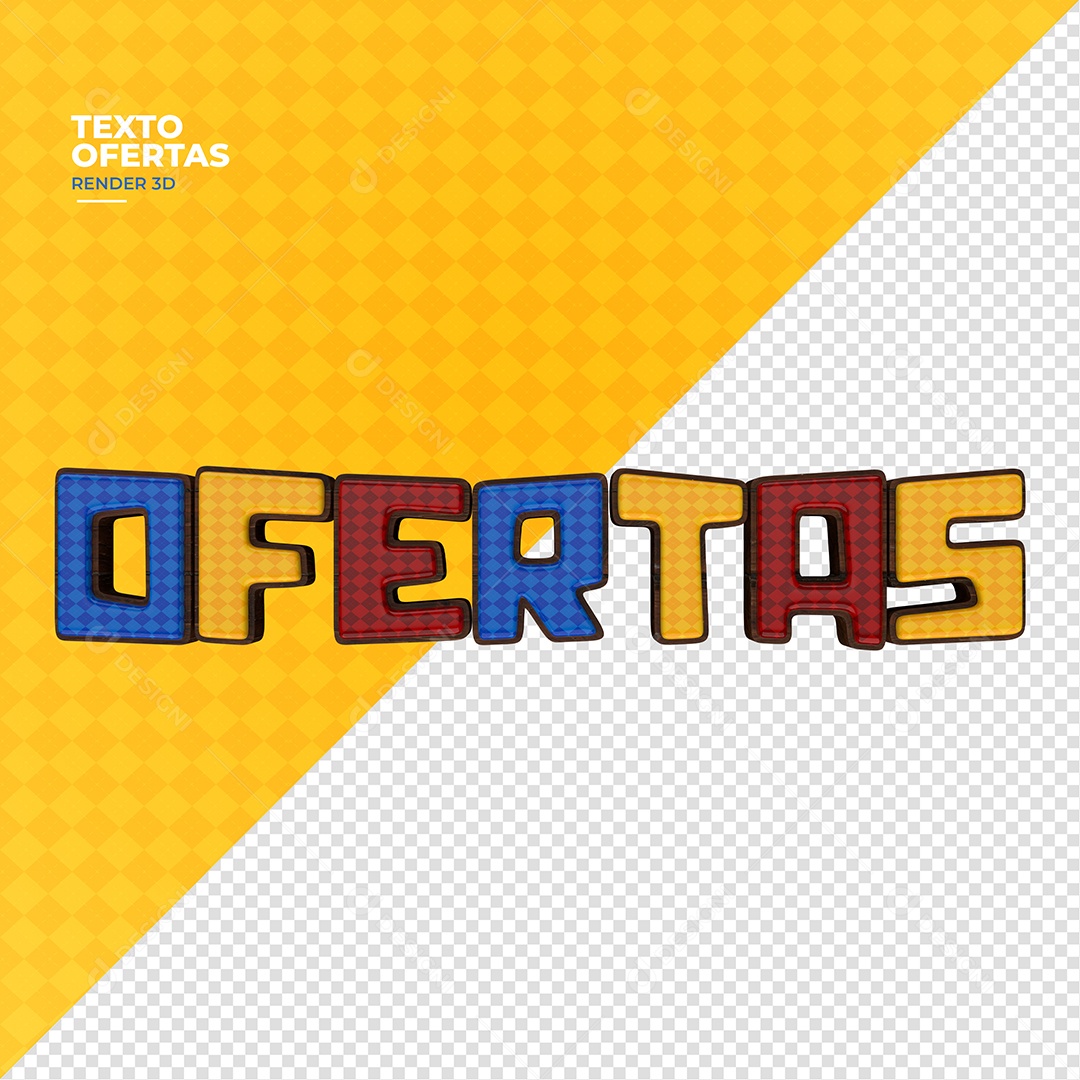 Texto 3D Ofertas Para Composição PSD