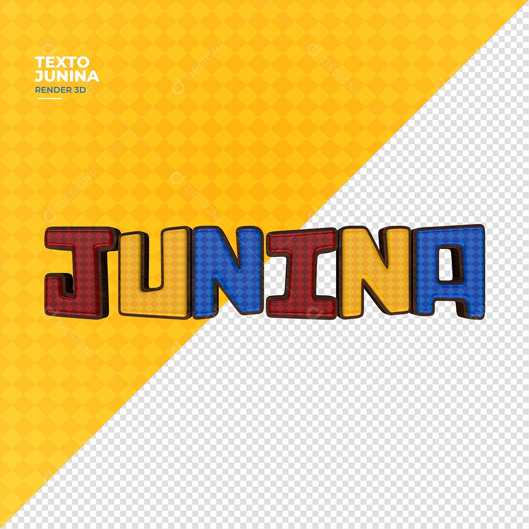 Texto 3D Junina Para Composição PSD