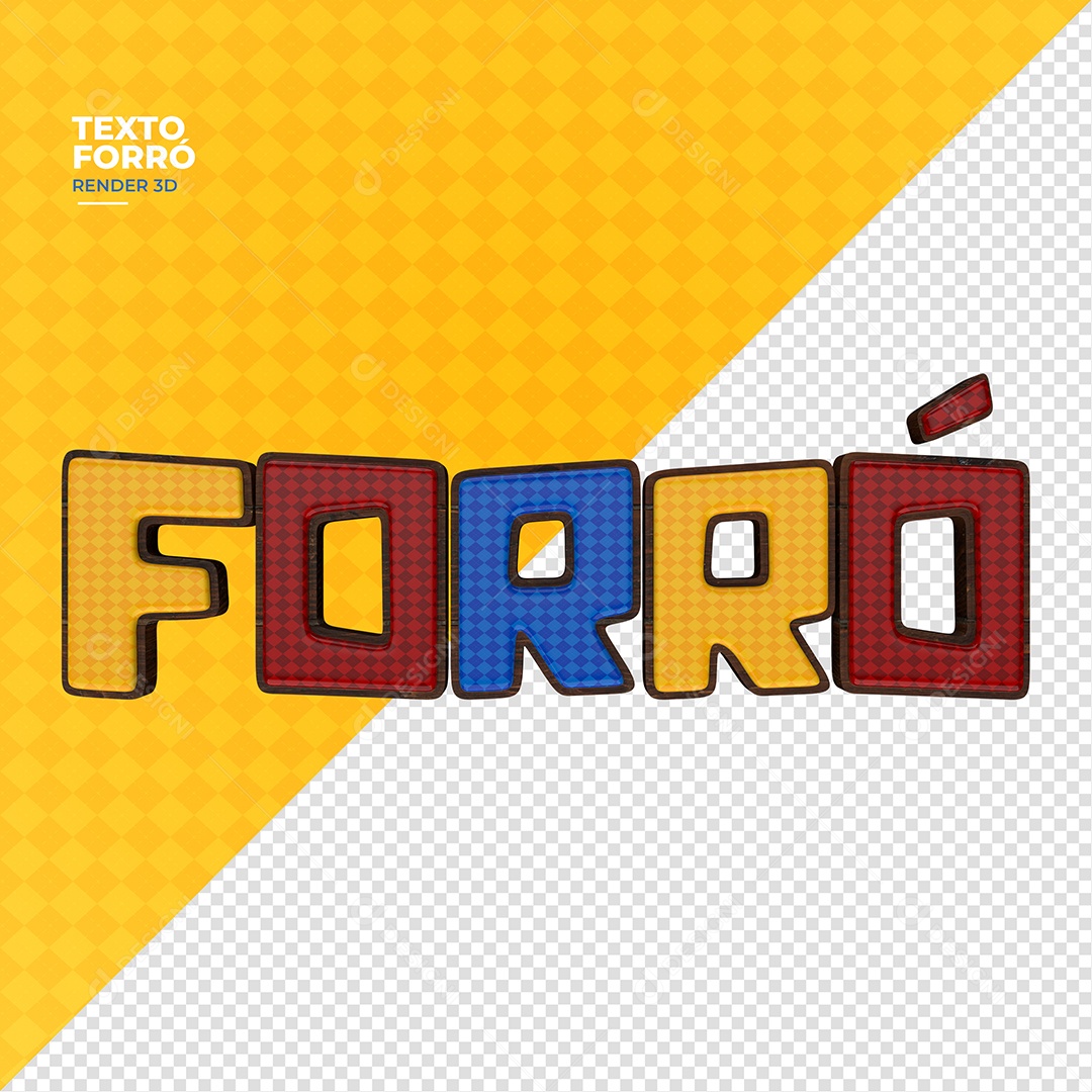 Texto 3D Forró Para Composição PSD