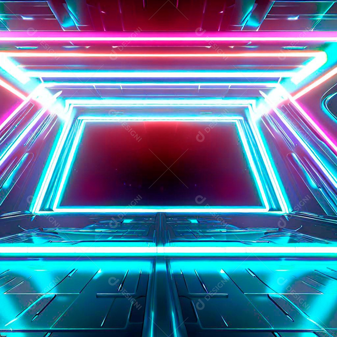 Fundo Futurista Com Neons