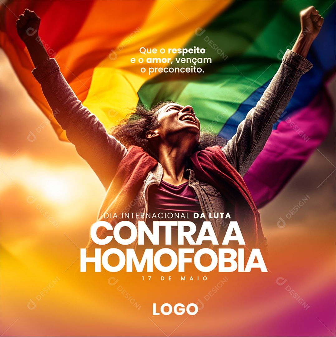 Dia Internacional Contra A Homofobia 17 De Maio Social Media PSD Editável