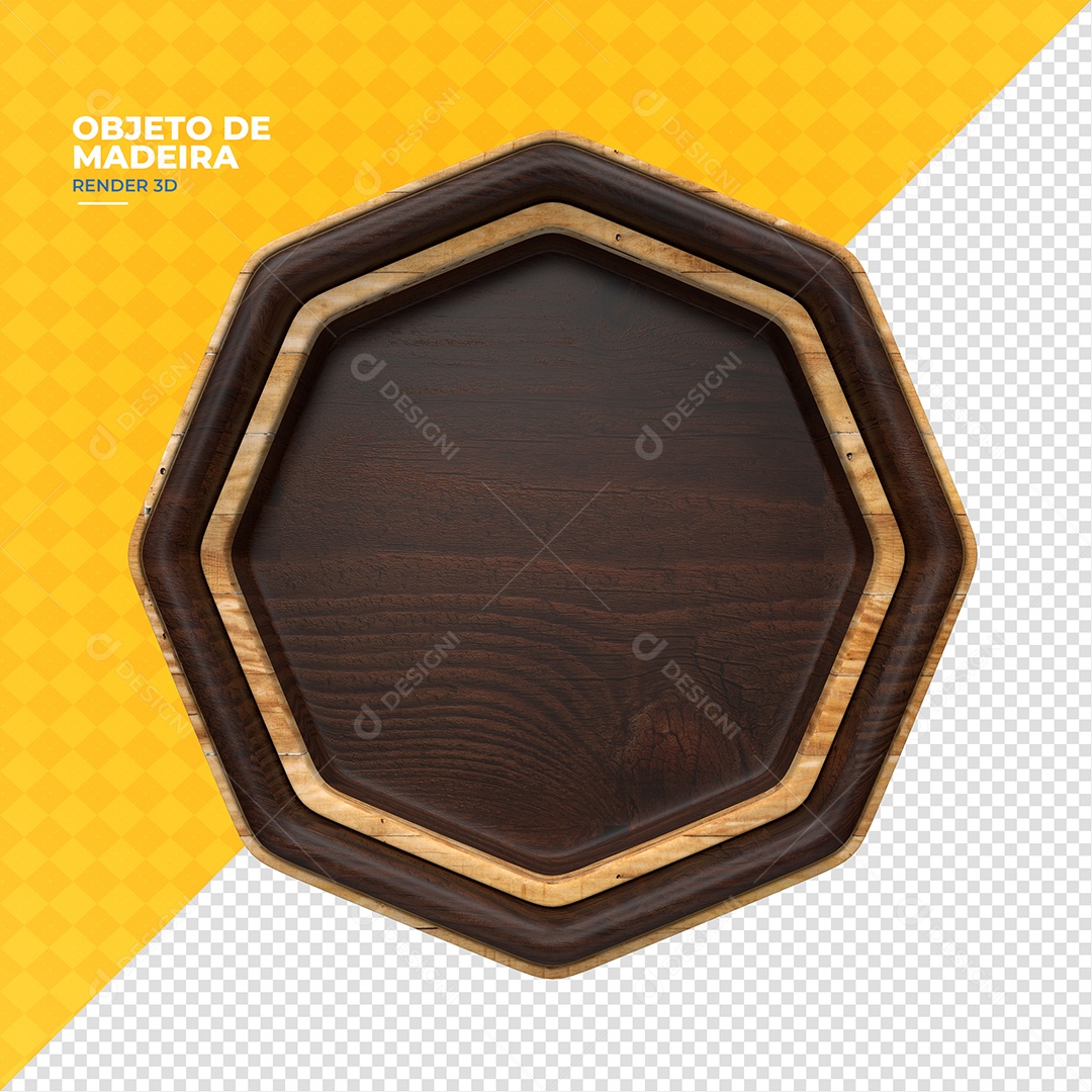 Painel De Madeira Elemento 3D Para Composição PSD