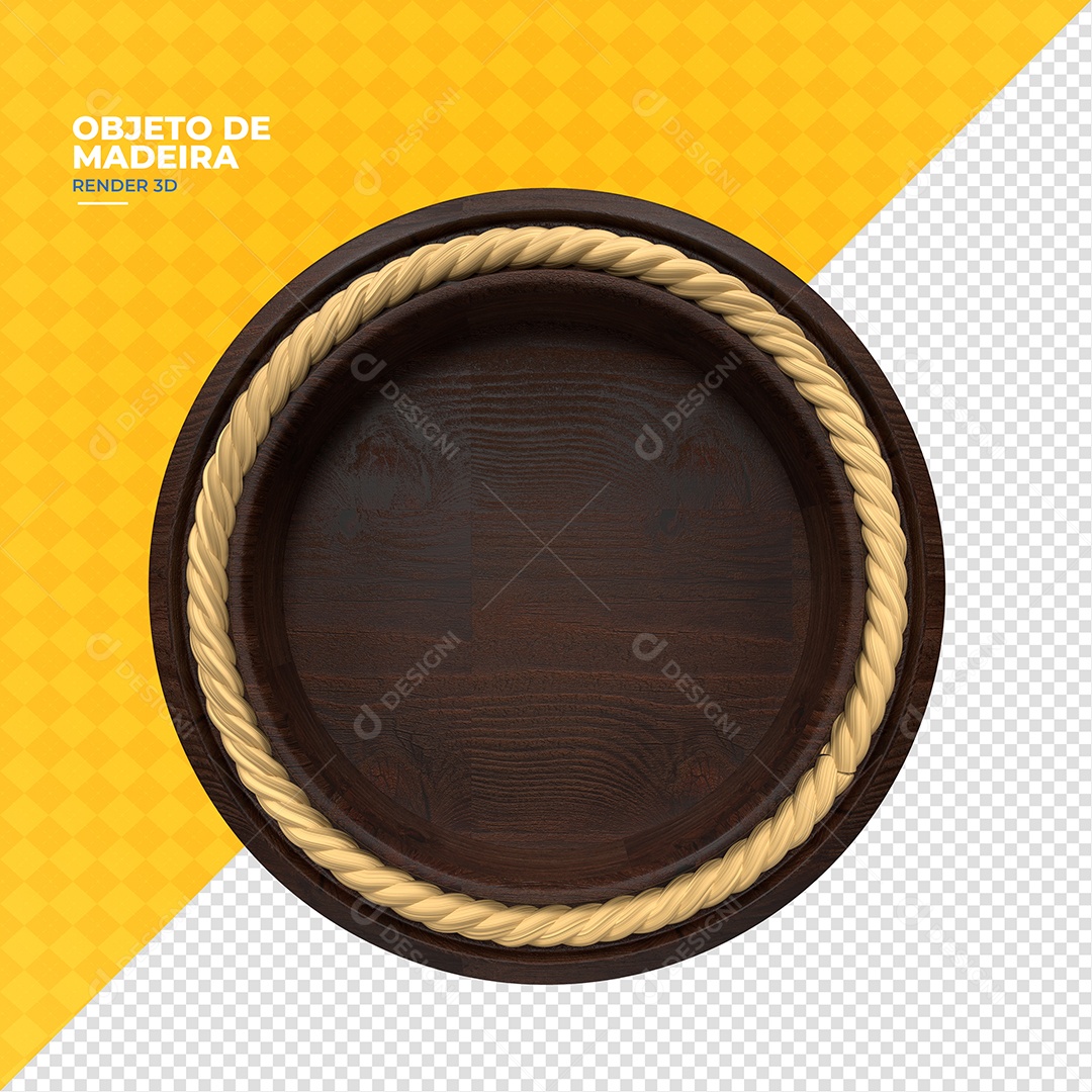 Painel  De Madeira Elemento 3D Para Composição PSD