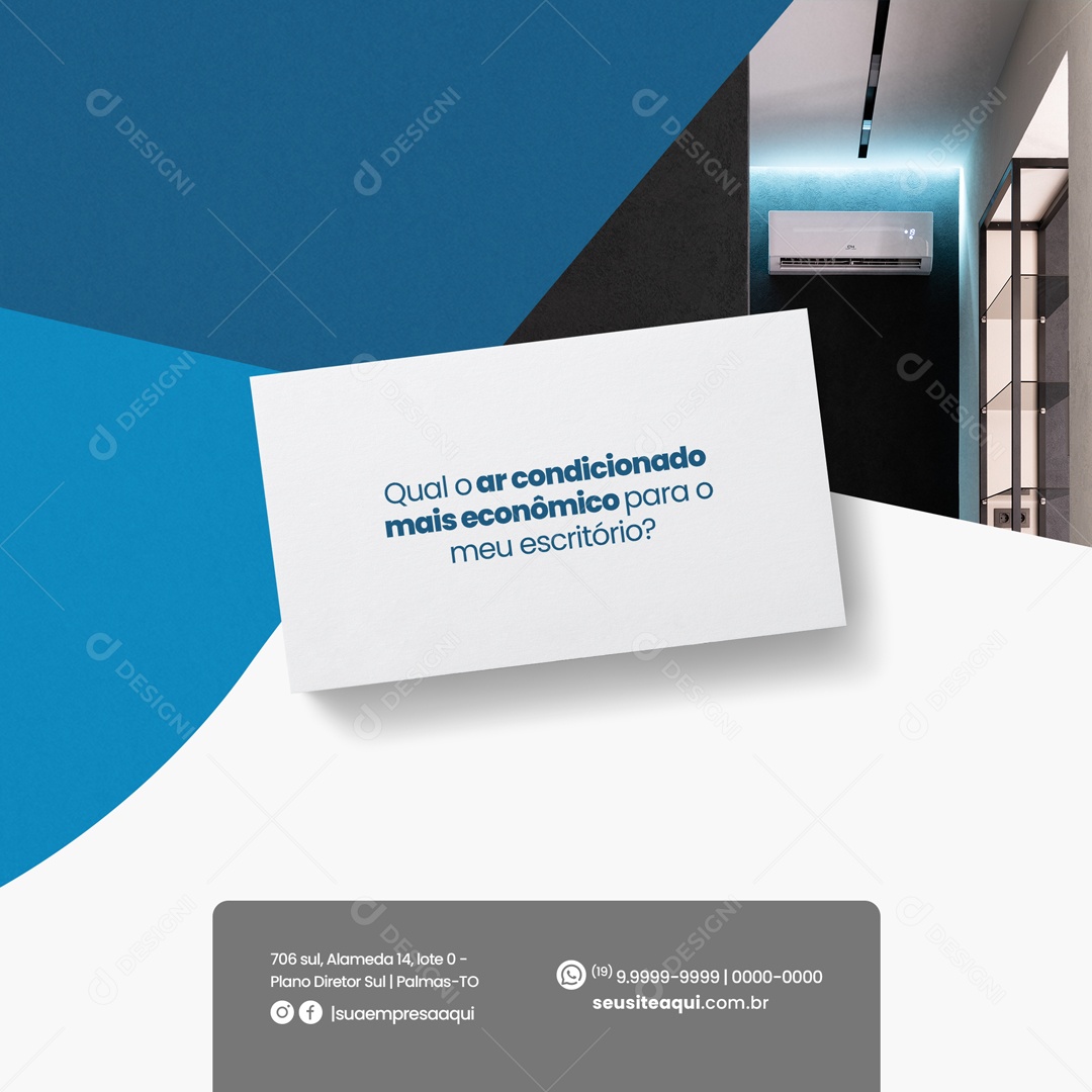 Qual o Ar Condicionado Mais Econômico Para o Meu Escritório? Social Media PSD Editável
