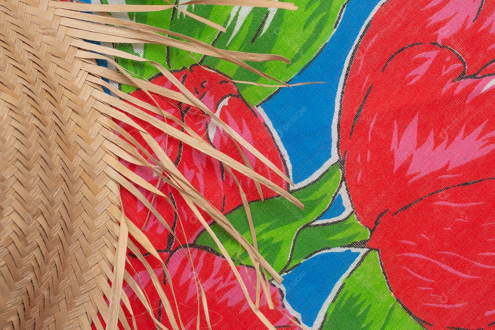 Chapéu de palha no fundo da festa junina brasileira