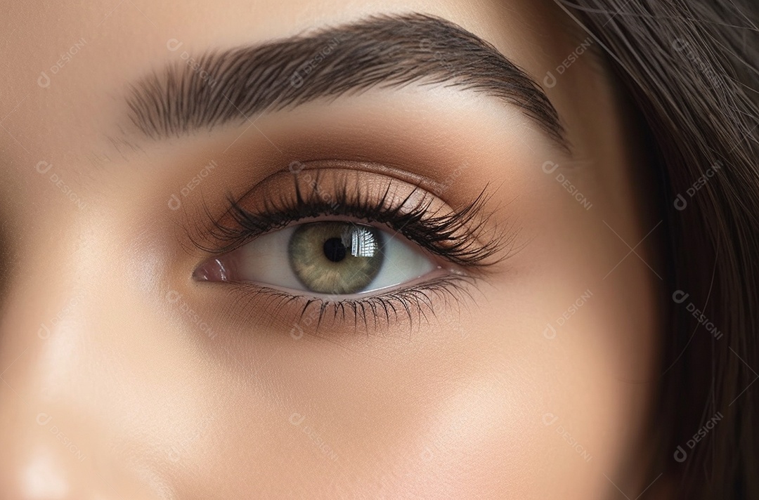 Detalhes do olho verde da mulher