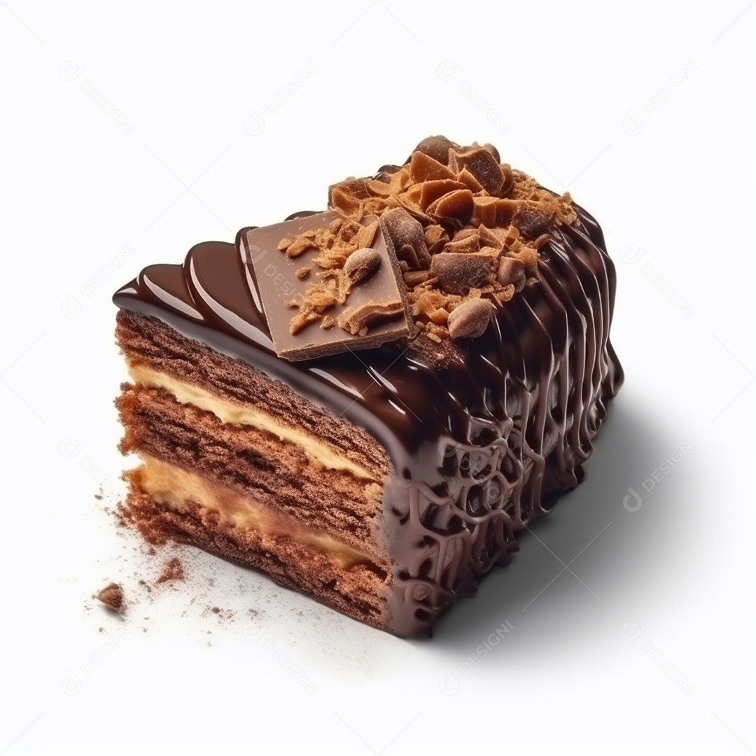 Delicioso bolo de chocolate recheado