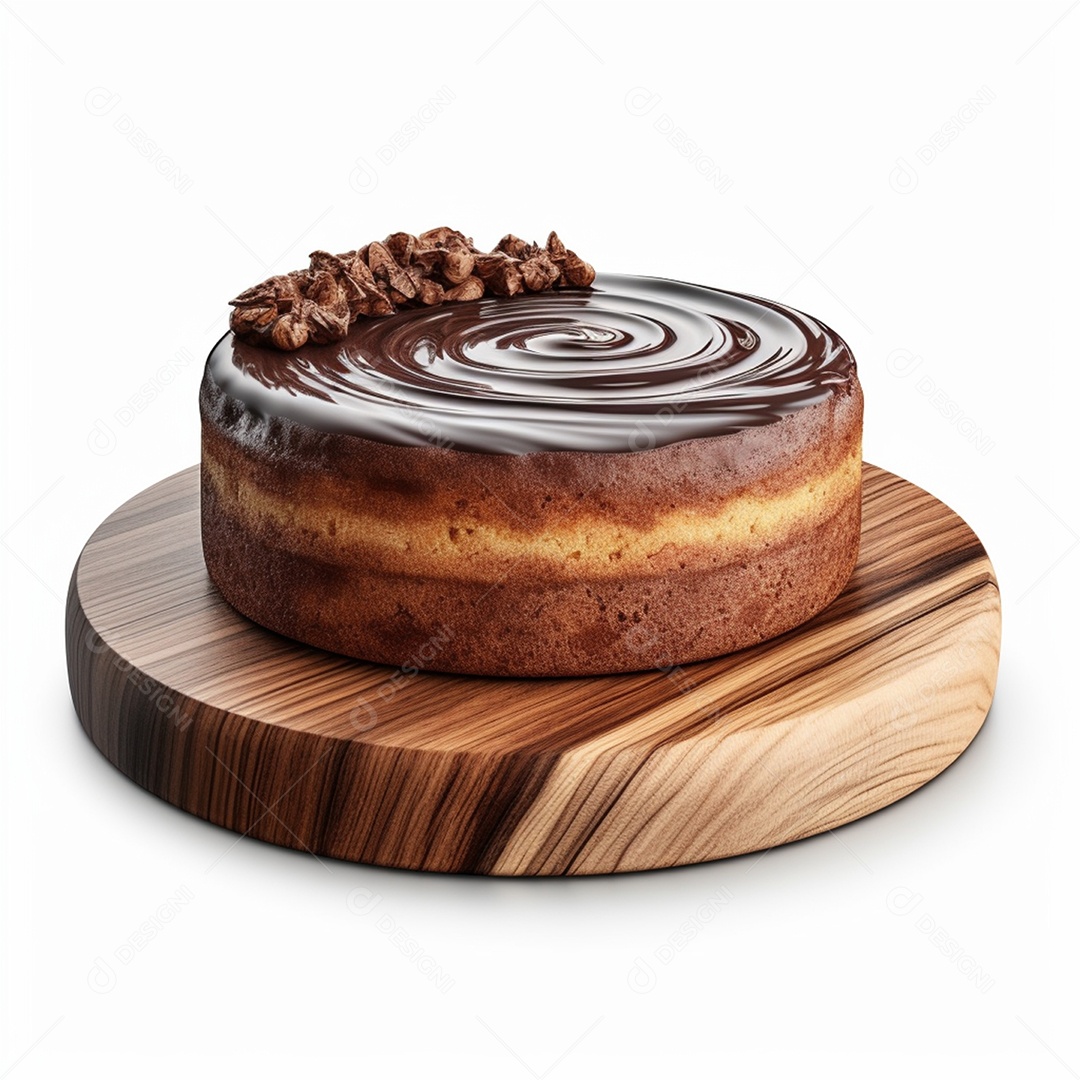 Delicioso bolo de chocolate recheado