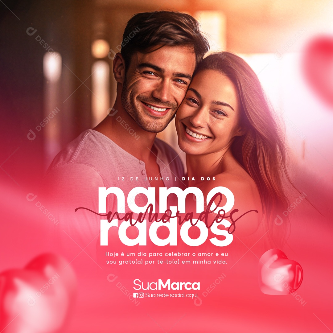 Dia Dos Namorados 12 De Junho Social Media PSD Editável