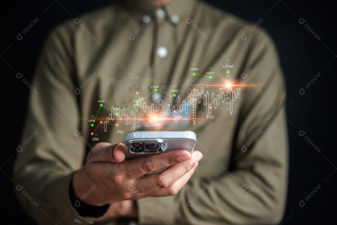 Empresários investidor investimento no mercado de ações