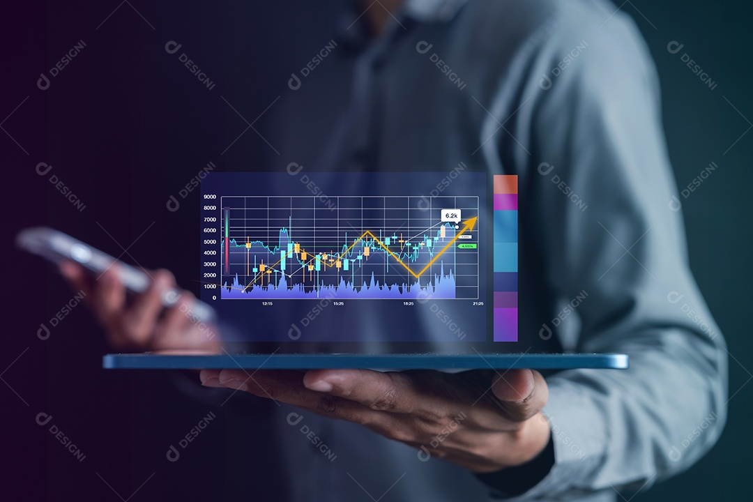 Alto risco e alto retorno de tomada de decisão de negócios e análise de risco.