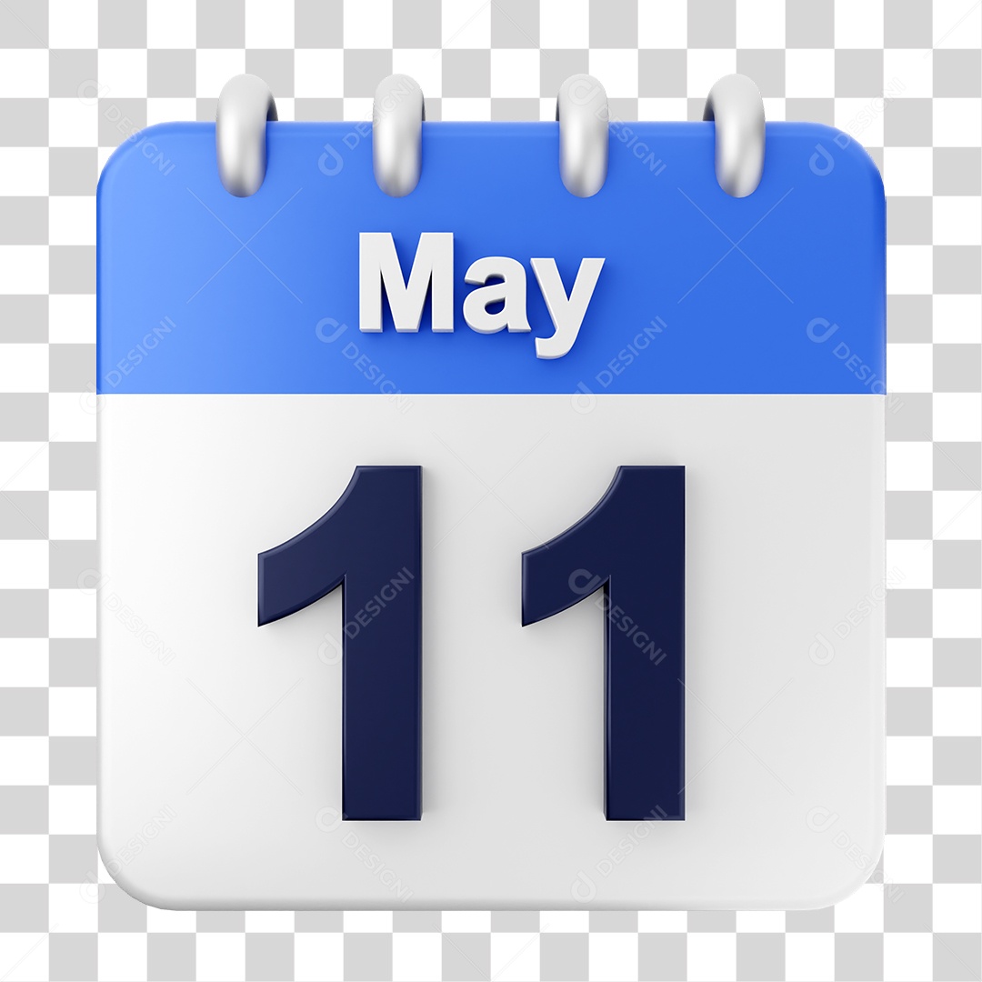 Calendário 11 de Maio PNG Transparente