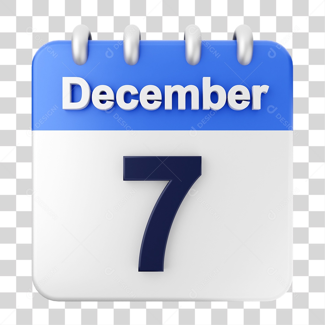 Calendário 7 de Dezembro PNG Transparente