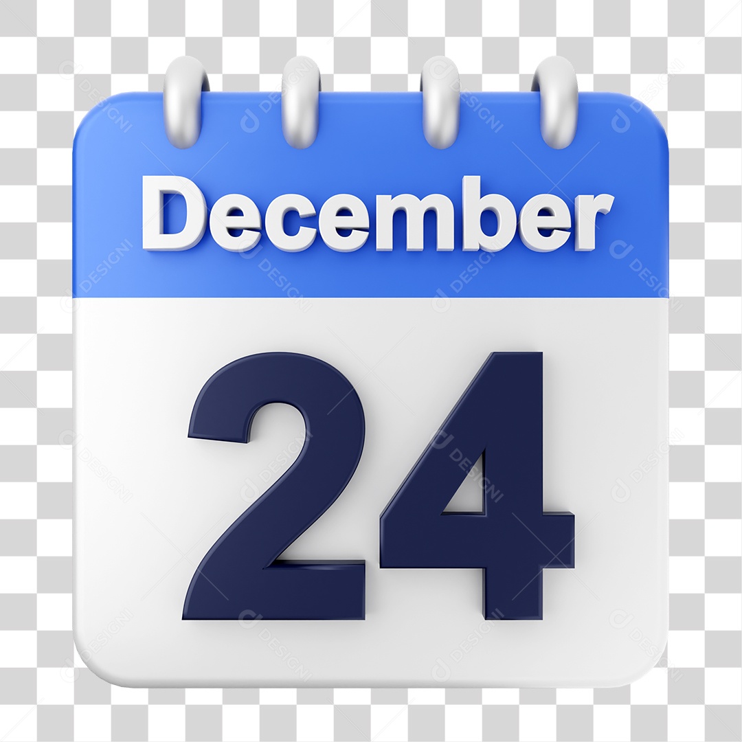 Calendário 24 de Dezembro PNG Transparente