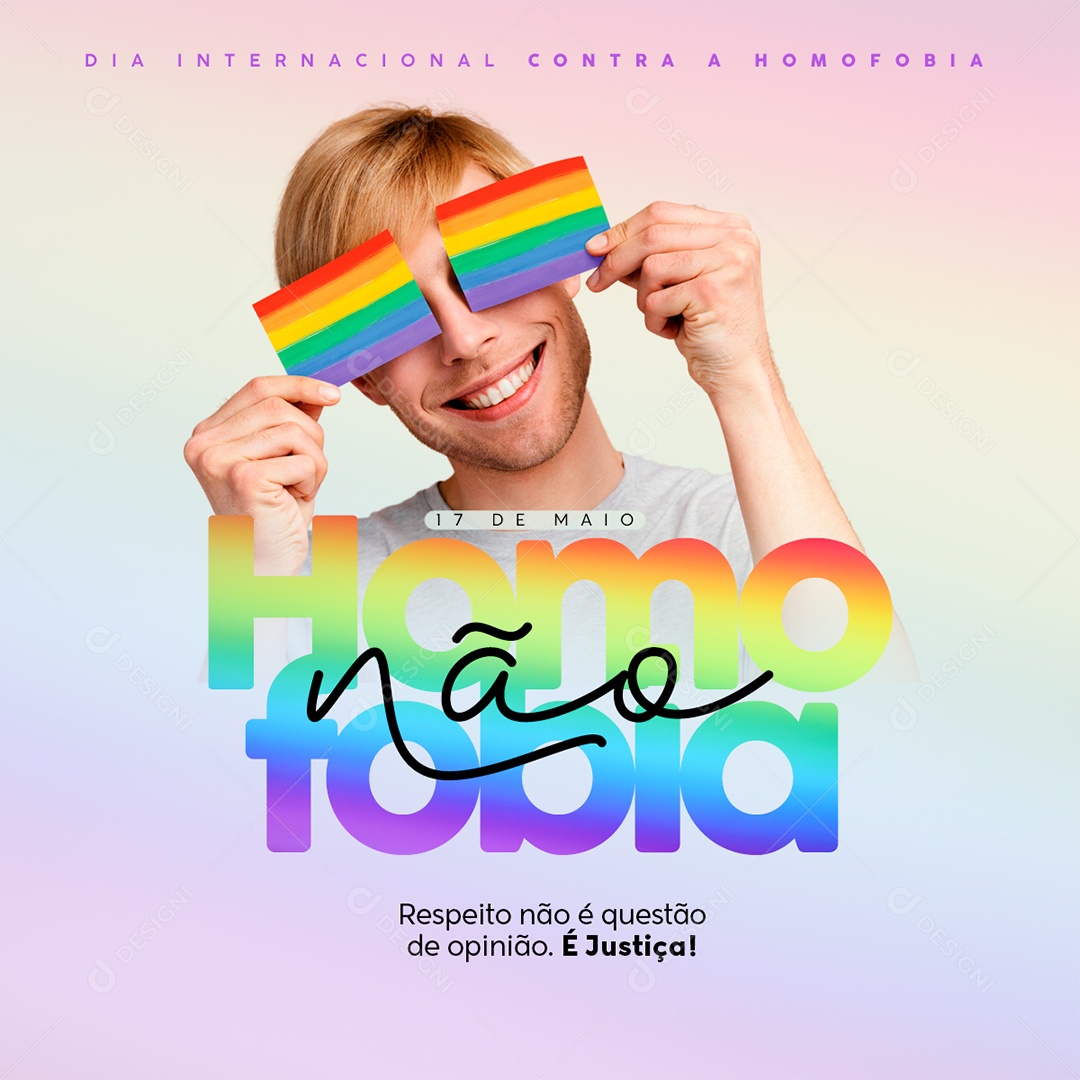 17 De Maio Dia Internacional Contra A Homofobia Social Media PSD Editável