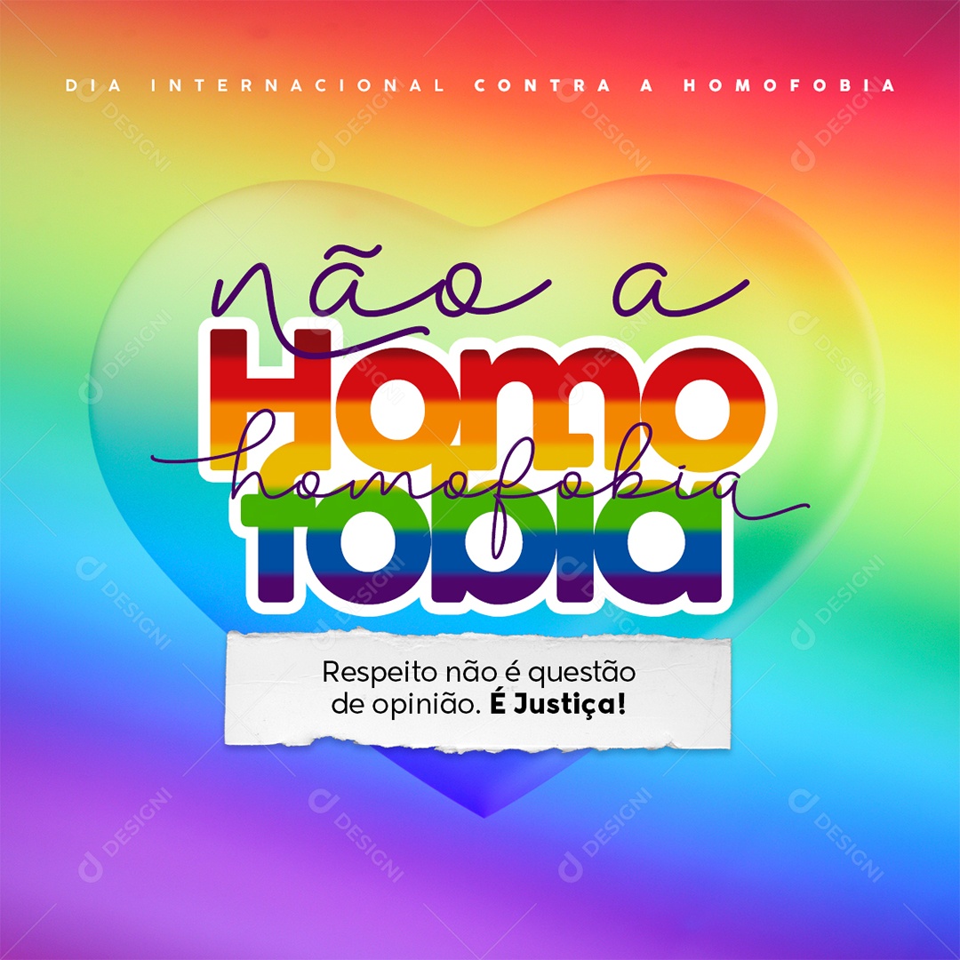 17 De Maio Dia Internacional Contra A Homofobia Social Media PSD Editável