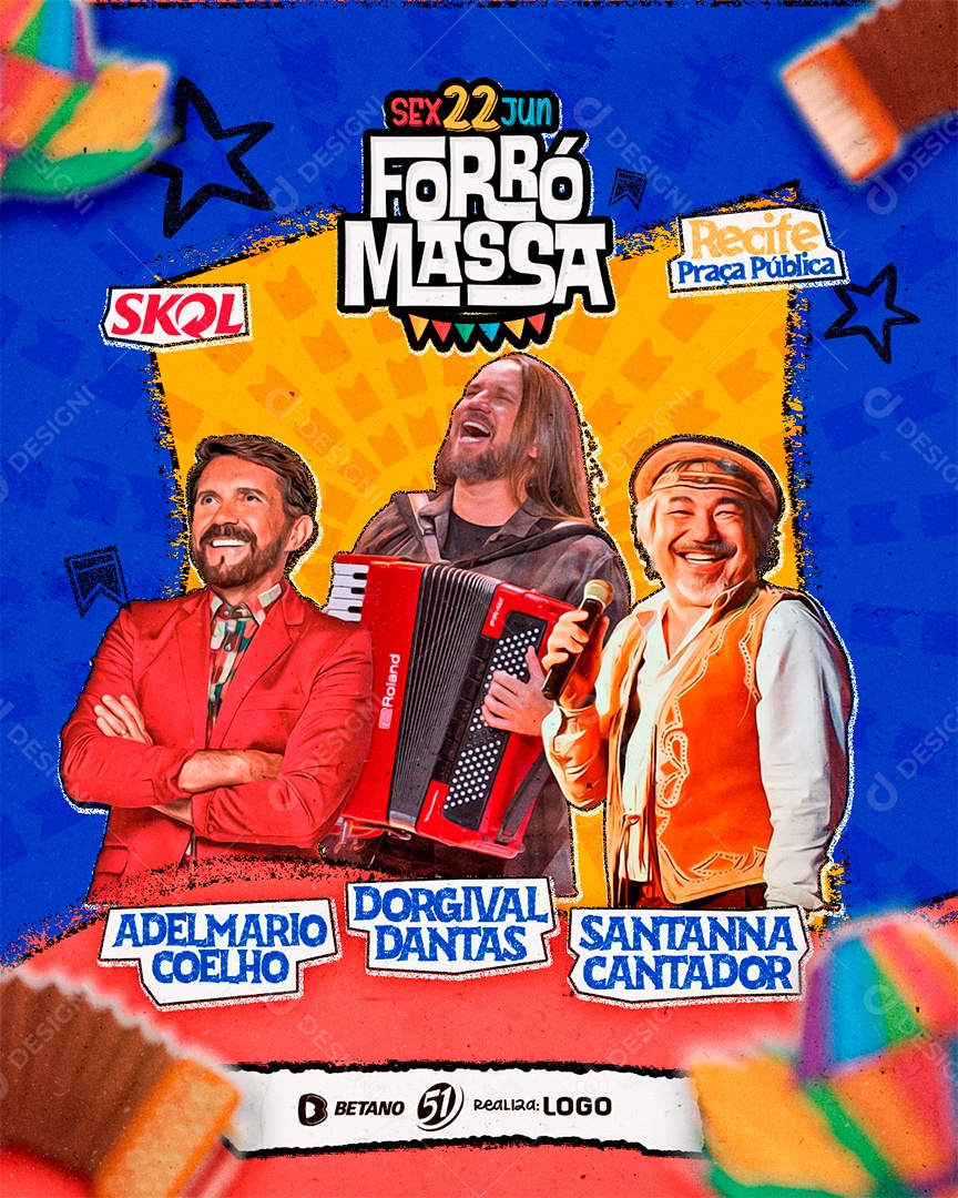 Story Show Forró Massa Flyer Social Media PSD Editável