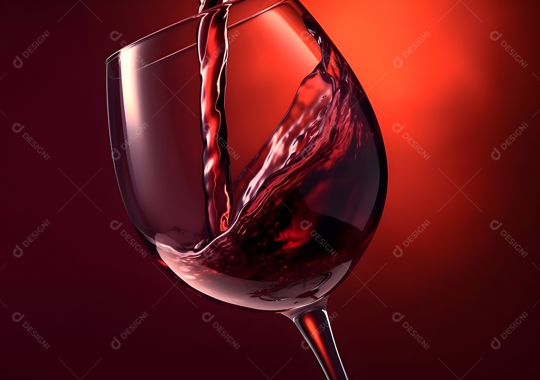 Taça Com Vinho Em Fundo Isolado