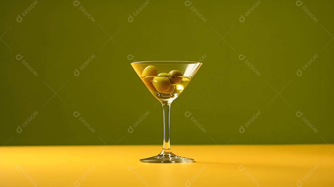 Taça De Drink Sobre Balcão