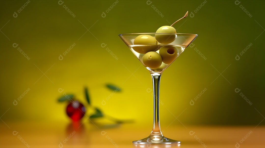 Taça De Drink Sobre Balcão