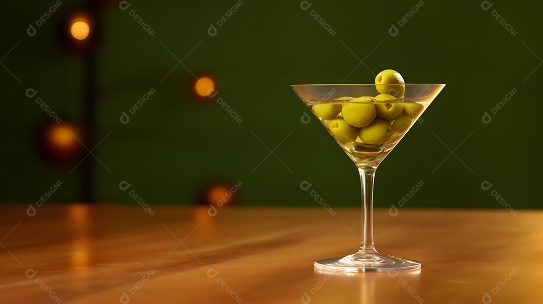 Taça De Drink Sobre Balcão