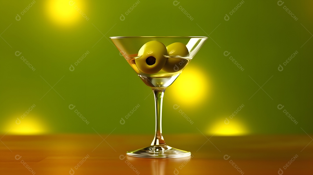 Taça De Drink Sobre Balcão